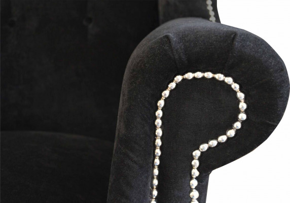 Chesterfield křeslo s uchem Design Luxus textilní pohovky textilie 1-sedák polstrovaný