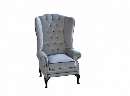 Křeslo Chesterfield s čalouněním 1 místo textilní potah sedací souprava pohovka nová