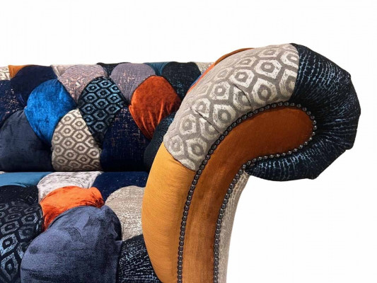 Sofy Sedací Látkový Design Třísedák Luxusní Nábytkový Chesterfield Barevný