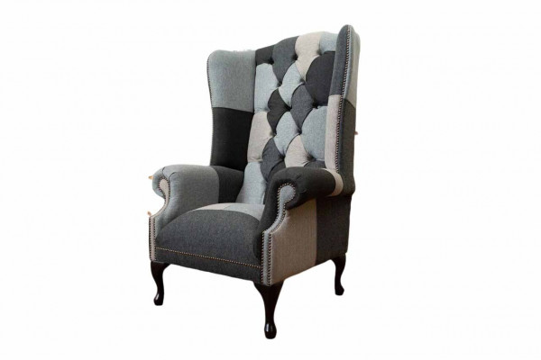 Ohrensessel Chesterfield Sofa Pohovka Pohovka čalouněná 1 místo Křesla Pohovky Textilní