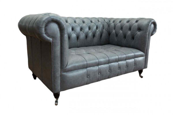 Chesterfield Sofa Couch Vypinací Pohovky Klasický 2 Sedák Sedadlo Kůže