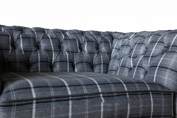 Chesterfield křeslo pohovka 1-sedačka sofa textilní látka pohovky polštář nový
