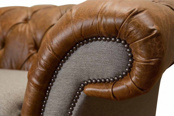 Design křeslo Chesterfield 1 místné luxusní klasické textilní pohovky.