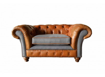 Chesterfield křeslo Design Pohovka Pohovka Pohovky 1 místný Textil Nový