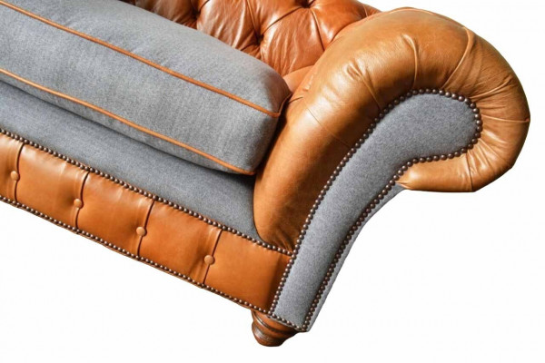 Chesterfield křeslo Design Pohovka Pohovka Pohovky 1 místný Textil Nový