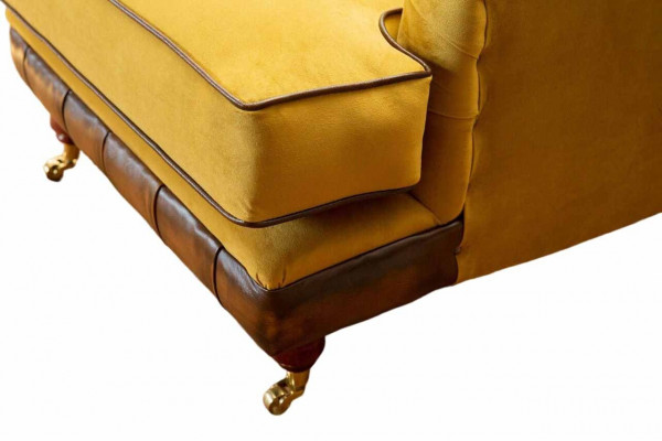 Křeslo 1místné Pohovky Tkaniny Obývací pokoj Textil Luxusný nábytek Jednosed Chesterfield