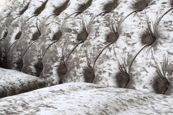 Chesterfield polštář textilní pohovka 2místná pohovka. Luxusní designová textilní pohovka.