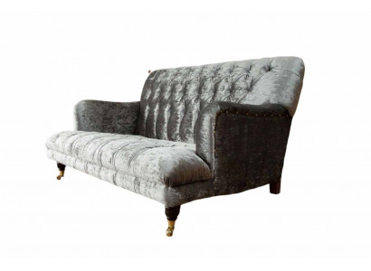 Designová pohovka 3 místná Chesterfield pohovka Polstrování Design Living Room New