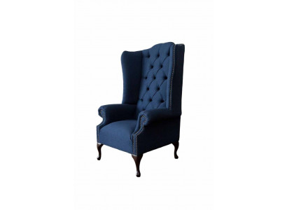 Chesterfield křeslo s uchem Relax křeslo židle čalouněný textilní materiál 1 sedadlo