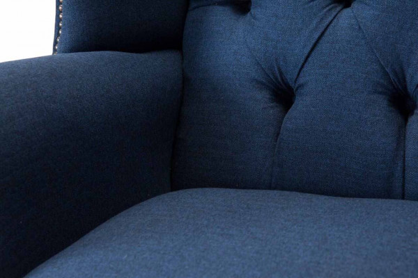 Chesterfield křeslo s uchem Relax křeslo židle čalouněný textilní materiál 1 sedadlo