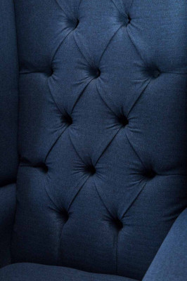 Chesterfield křeslo s uchem Relax křeslo židle čalouněný textilní materiál 1 sedadlo