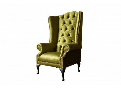 Ohrensessel Chesterfield Sofa Pohovka Potah 1 Místný Křeslo Textilie Nový