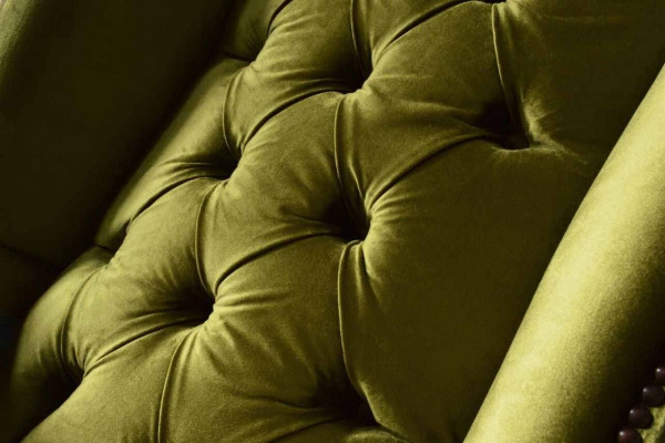Ohrensessel Chesterfield Sofa Pohovka Potah 1 Místný Křeslo Textilie Nový