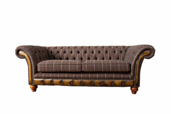 Chesterfield 3místný gauč potah textilní gauče obývacího pokoje Nový