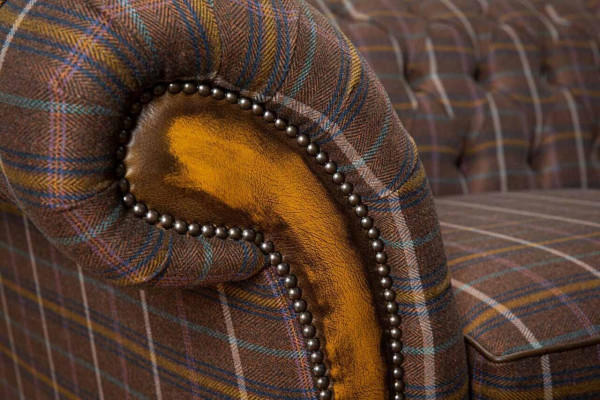 Chesterfield 3místný gauč potah textilní gauče obývacího pokoje Nový