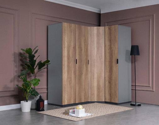 Šatní skříň dětského pokoje hnědá skříně nábytek design nový ložnice