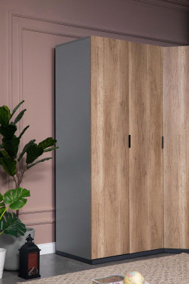 Šatní skříň dětského pokoje hnědá skříně nábytek design nový ložnice