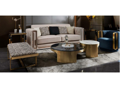 Stolička Zebra obývací pokoj Nerez Nový Moderní Design Nábytek Luxus