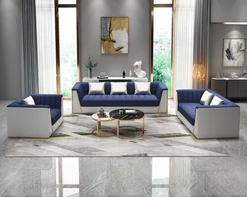 Sofa set 3 2 1 seats design sofas upholstery couches textile relax