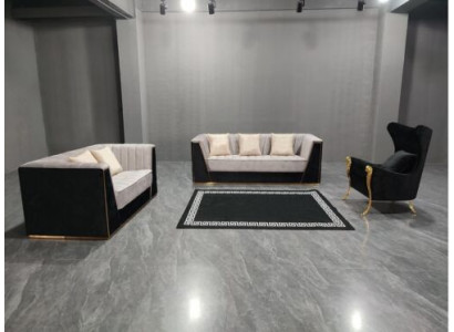 Obývací pokoj, 3dílná sedací souprava 3+2+1 místná s měkkým látkovým potahem Relax.