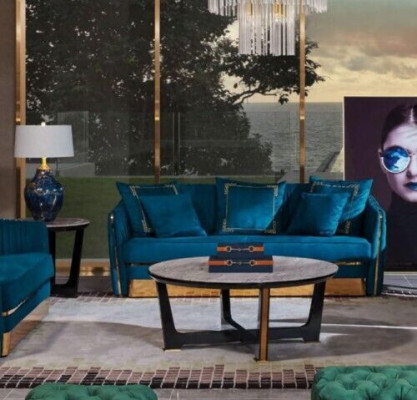 Designer Möbel Sofa Coch 3 Sitzer Polster Dekor Sofas Wohnzimmer Couchen