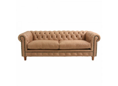 Design kožená pohovka - Chesterfield třísedák 220cm
