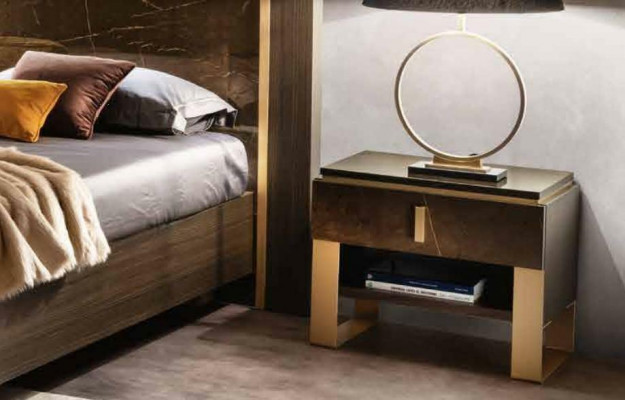 Postel noční stolek komoda 4 dílná ložnice set dekorace design moderní luxus