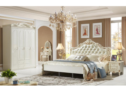 Šatní skříň Bílá Skříň Dřevo Ložnice Design Klasický nábytek
