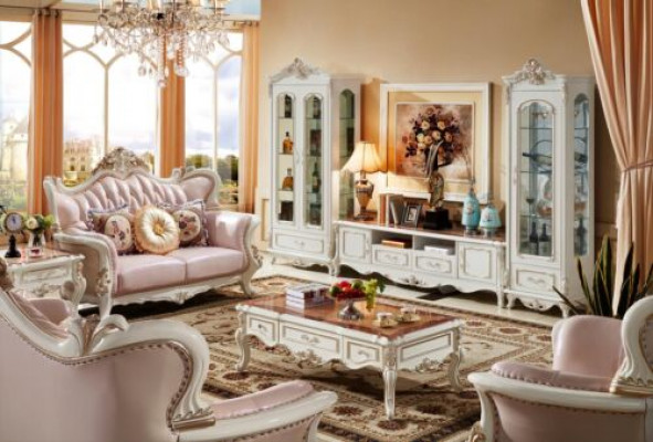 Sideboard Bílý Luxus Elegantní obývací pokoj Komoda Skříně Nízký nábytek Nový