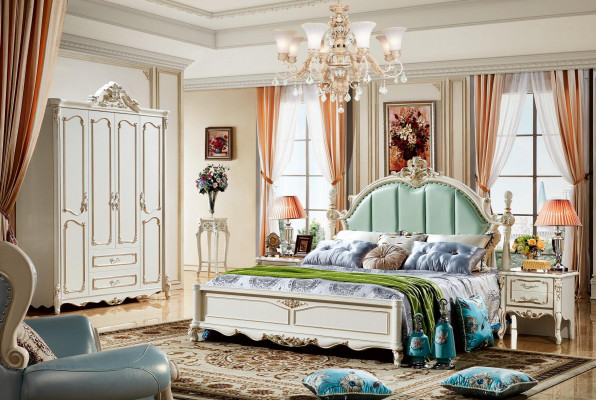 Skříň na oblečení Bílá Elegantní design ložnice Klasické nábytek Luxus