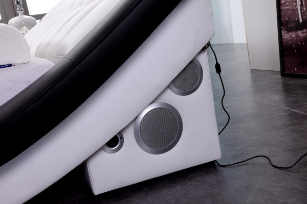 Ložnice Design Digitální USB Luxusní postele Dvojité kožené nábytek