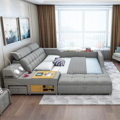 Manželská postel  180x200cm ložnice Polstrovaná postel Multifunkční postel Postele