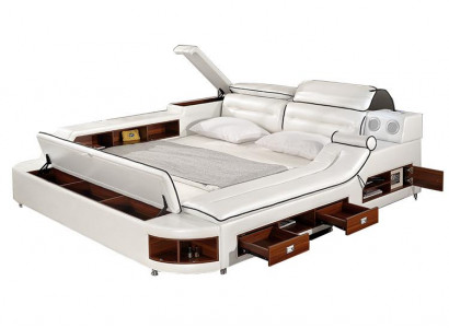 Víceúčelová postel Dvojlůžková postel Hotel xxl velké polštářové postele USB Sound
