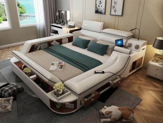 Multifunkční luxusní postel 180x200 postel z kůže postele ložnice lehátko