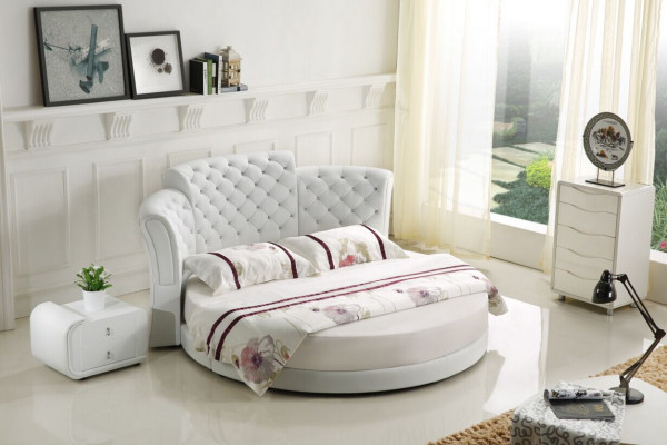 Chesterfield Round Bed Furniture Upholstered Beds Bedroom Furniture Leather Bed Hotel