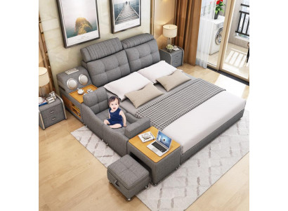 Postelový rám Manželská postel 180x200cm Hotel Multifunkční postel Dvojlůžka