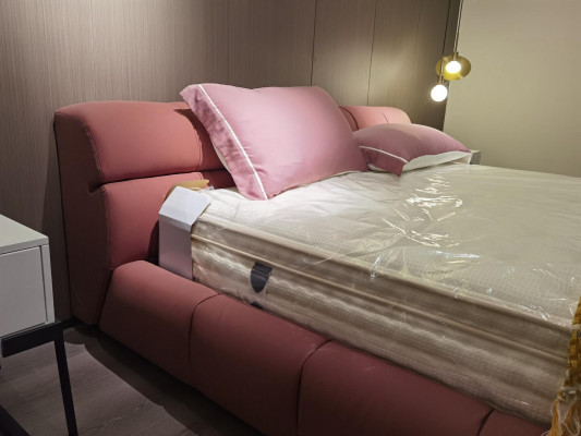 Postel Ložnice Kožená 180x200cm Nová Lůžko Čalouněné Design Luxusní