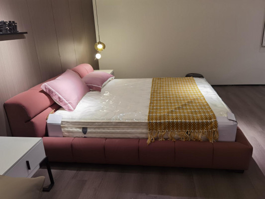 Postel Ložnice Kožená 180x200cm Nová Lůžko Čalouněné Design Luxusní