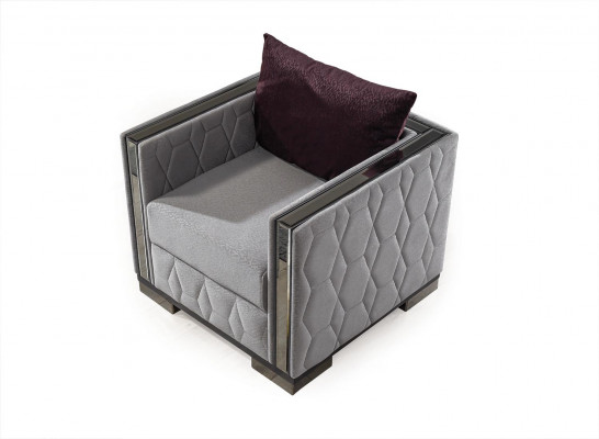 Stříbrná sedací souprava pohovka sedáky sedací souprava 3+1 sedačky