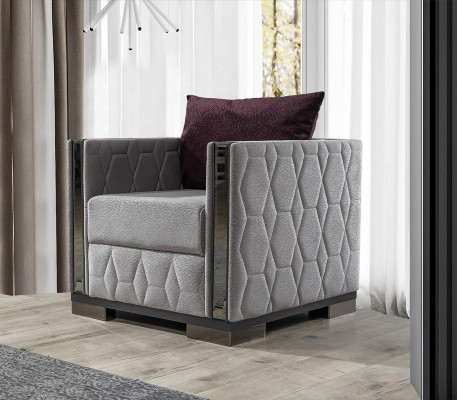 Stříbrná sedací souprava pohovka sedáky sedací souprava 3+1 sedačky