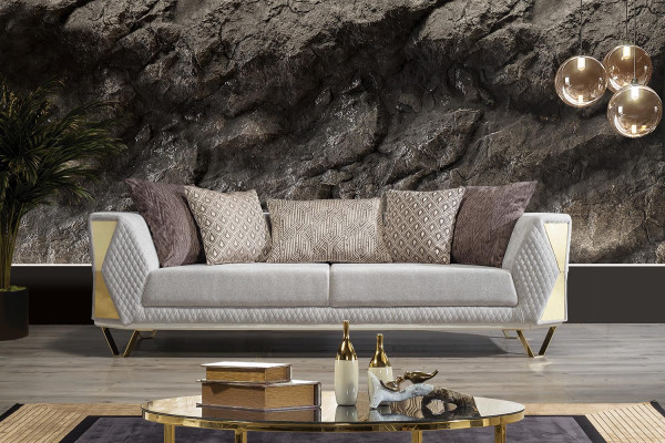 Neskončilou pohovkou Obývací pokoj Třímístná pohovka Čalouněný Nábytek Tkanina 3místný