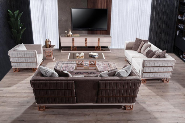Sofa 3 místný Moderní pohovka Designová pohovka Trojseda Nové hnědé