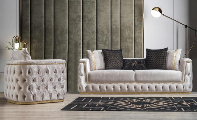 Sofá sedací souprava sedací souprava sedačky křeslo třísed. 3+3+1 sedák textilní