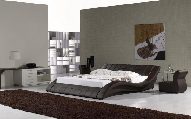 Postel manželská ložnice manželská postel luxusní designérská postel 180x200 kožená hotel