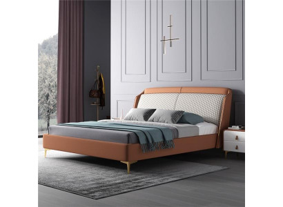 Postel Polstrový design Luxus Dvou- Hotel Manželský spánek Pokoj Kožený 180x200cm