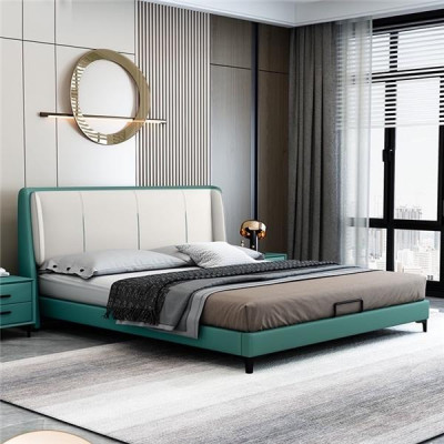 Postele Textilie Hotel Luxus Potah Látka Sedadlo Italský Designér Postel Ložnice