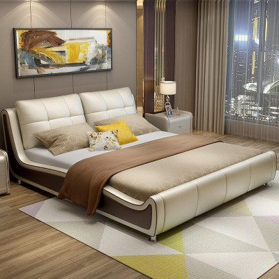 Postel Polstrování Design Dekorace Luxus Dvojlůžkový Hotely Manželská Ložnice Kůže