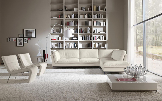 Prianera gauč rohová sedací souprava obývací pokoj design kůže moderní L-tvar