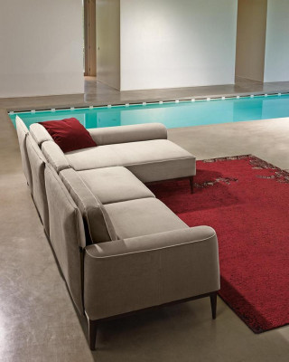 Ecksofa L Form Pohovka Luxus Nábytek Sedací Souprava Šedá Design Obývací Pokoj Nábytek Italský.