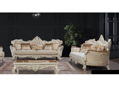Sofa set 3+3 - sada sedadel sof sof stůl stůl látkový barokní set skupina